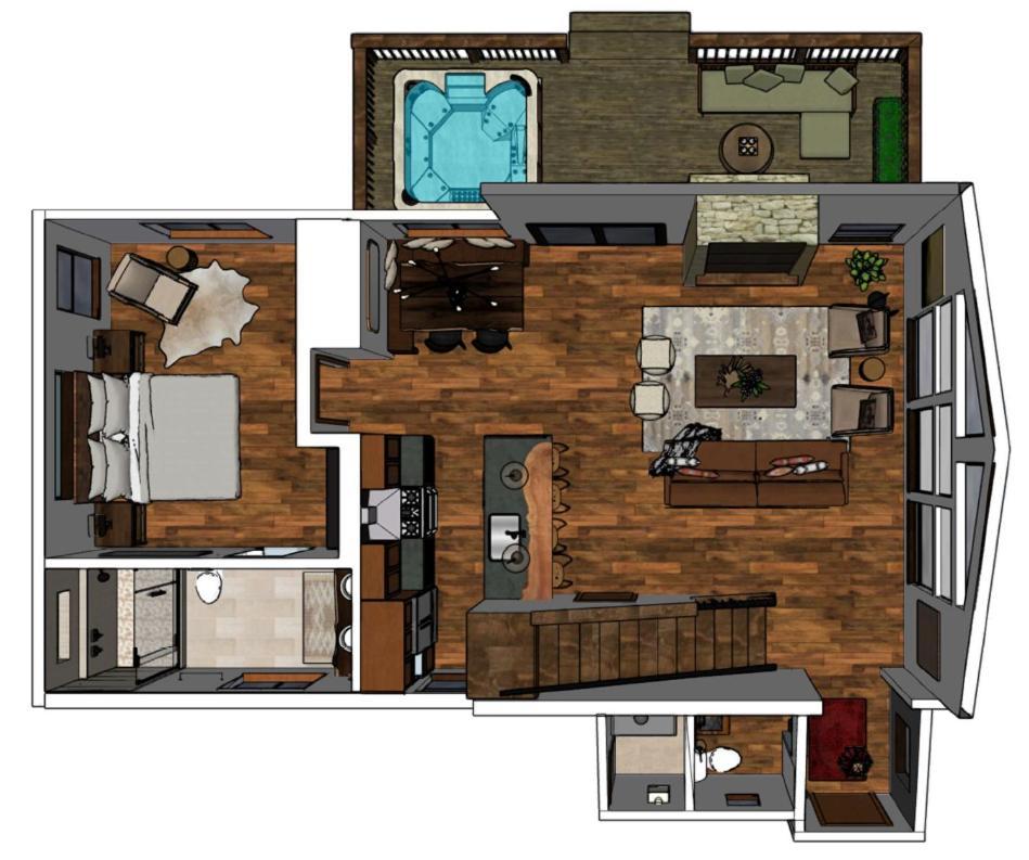 Chic Retreat Indoor Outdoor Fireplace, Private Jacuzzi, Great Location! 埃斯蒂斯帕克 客房 照片